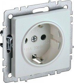 Фото Розетка 1местн ЕС 16А BRITE (жемчужный) ИЭК Розетка 1местн ЕС 16А BRITE (жемчужный) ИЭК