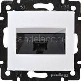 Розетка компьютерная RJ45-1 выход (белая) Valena