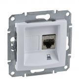 Розетка компьютерная RJ45-1 выход (белый) Sedna