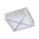 Светильник Ecola LED 3083W накладной IP65 мат. квадрат с реш. металл.1*GX53 сатин-хром