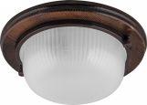 Светильник Ecola LED НБО-0360-021 накладной 1*GX53 IP65 ОРЕХ Круг дерево