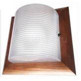 Светильник Ecola LED НББ-03-60-022 наклад. 2*GX53 IP65 ОРЕХ Квадрат дерево