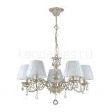 Люстра MAGALI 3229/5 E14 5*40W 220V CLASSIC белый/зол.патина/ткань/хрусталь ODEON LIGHT