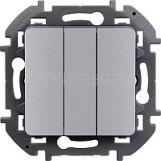 Выключатель 3кл. INSPIRIA 10 AX 250 В (алюминий) Legrand