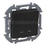 Выключатель 2кл. с подсв. INSPIRIA 10 AX 250 В (антрацит) Legrand