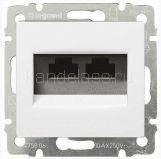 Розетка компьютерная RJ45-2 выхода (белый) Valena Legrand