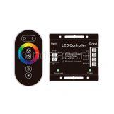 Контроллер RGB 12V 216W (24V 432W) 18А + черн. сенсор. радиопульт ECOLA