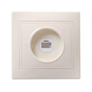 РК10-ККм Розетка 1местн. RJ45 комп. КВАРТА (кремовый)