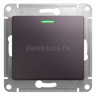Выключатель 1кл. с подсв. (сиреневый туман) GLOSSA