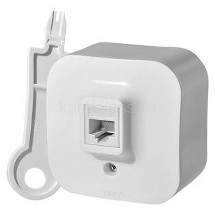 Розетка комп. RJ 45 кат. 5е QUTEO (белый) Legrand