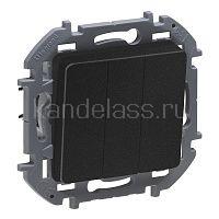 Фото Выключатель 3кл. INSPIRIA 10 AX 250 В (антрацит) Legrand Выключатель 3кл. INSPIRIA 10 AX 250 В (антрацит) Legrand